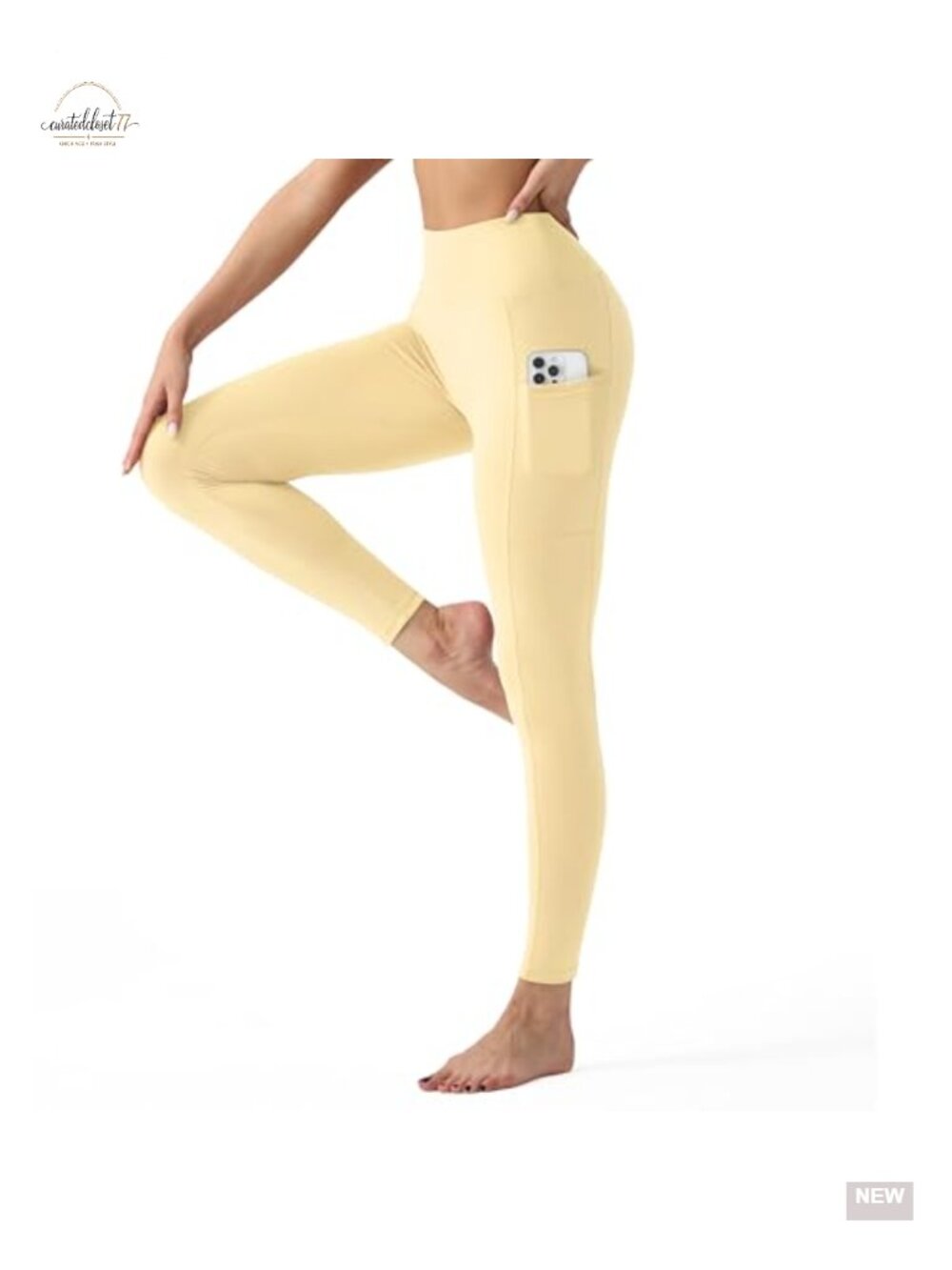 High Waisted Leggings with Pockets - Tummy Control Capris Yoga Pants, Buttery